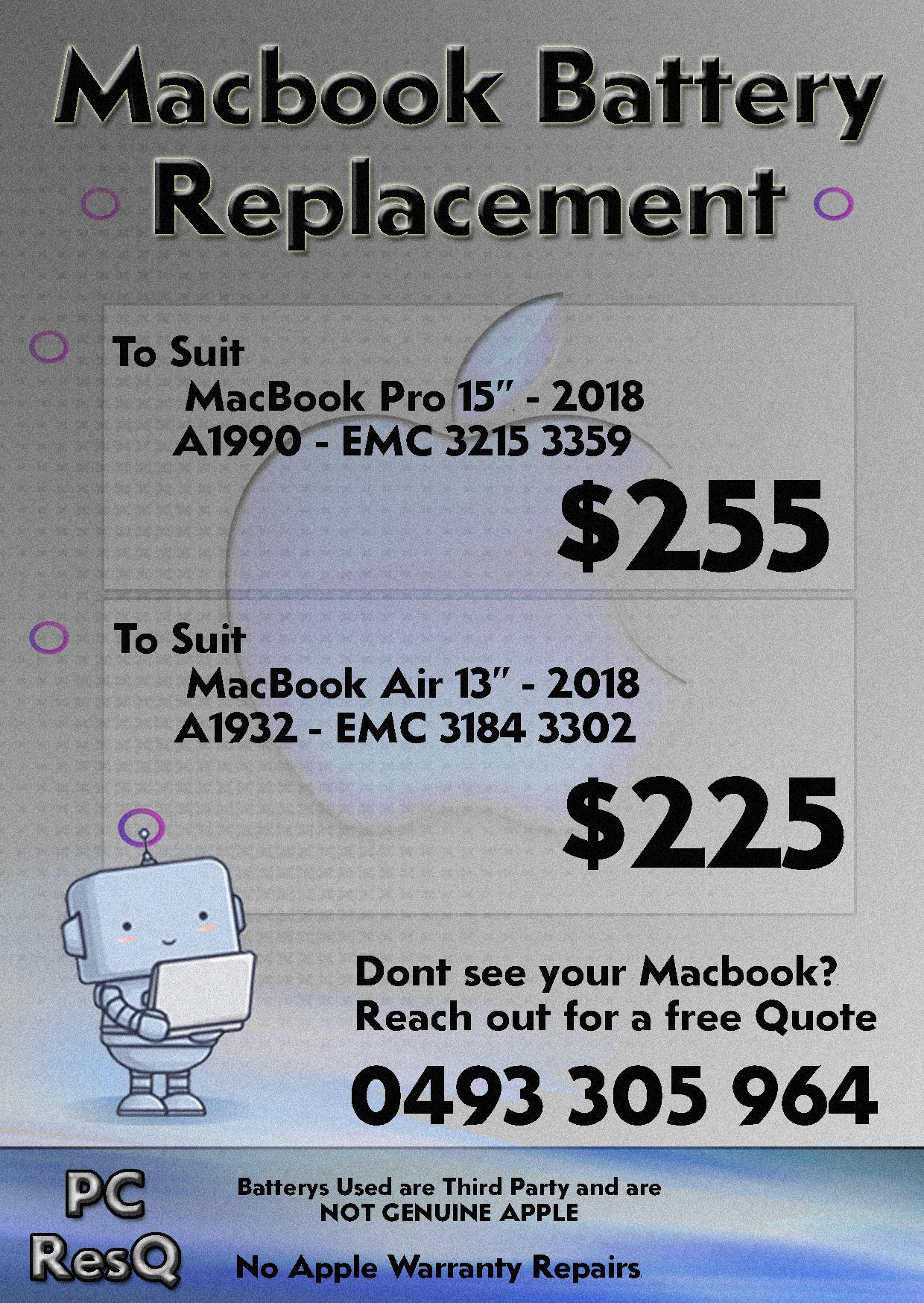 Mac battery prices