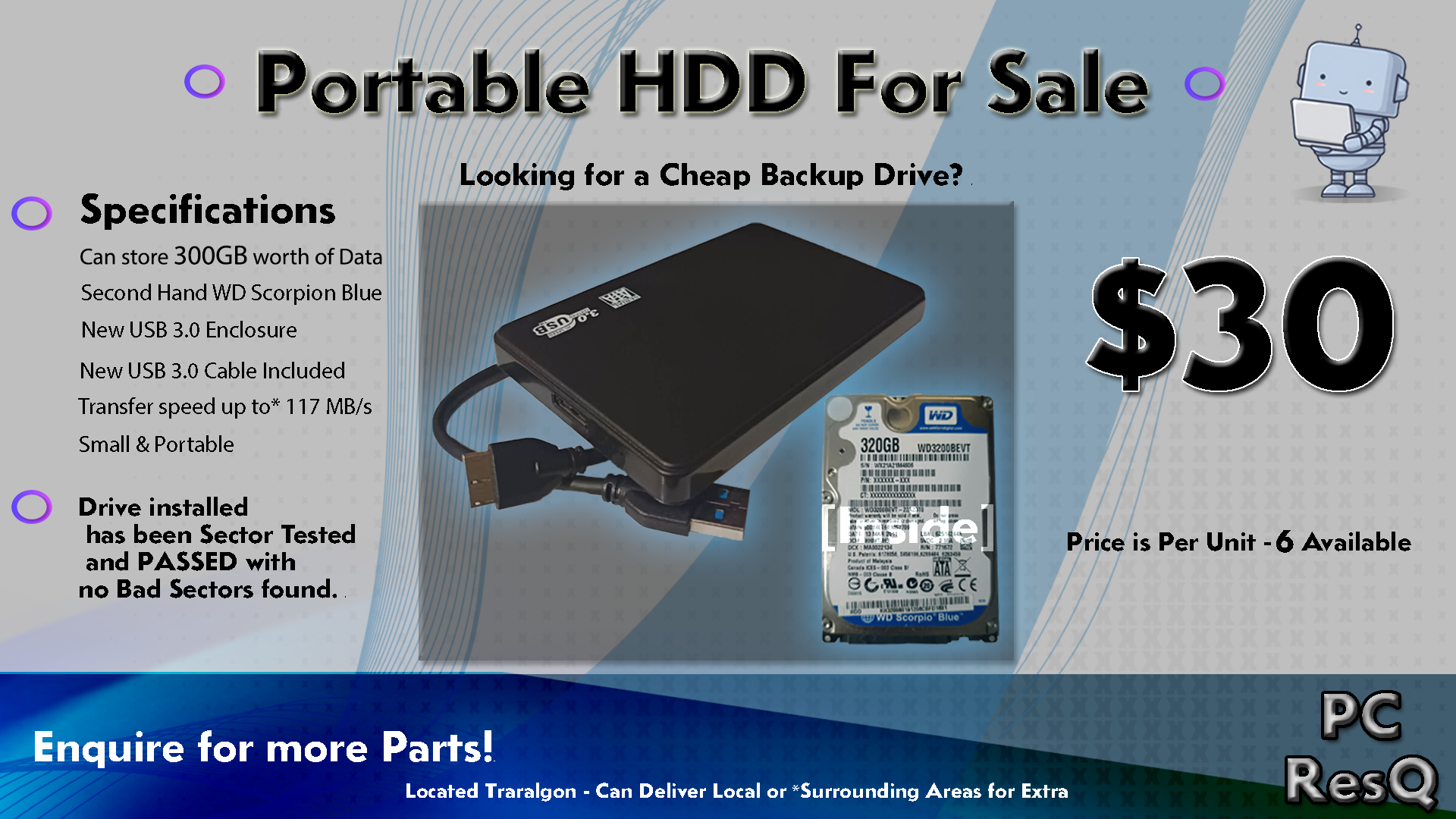 Portable storage stock example